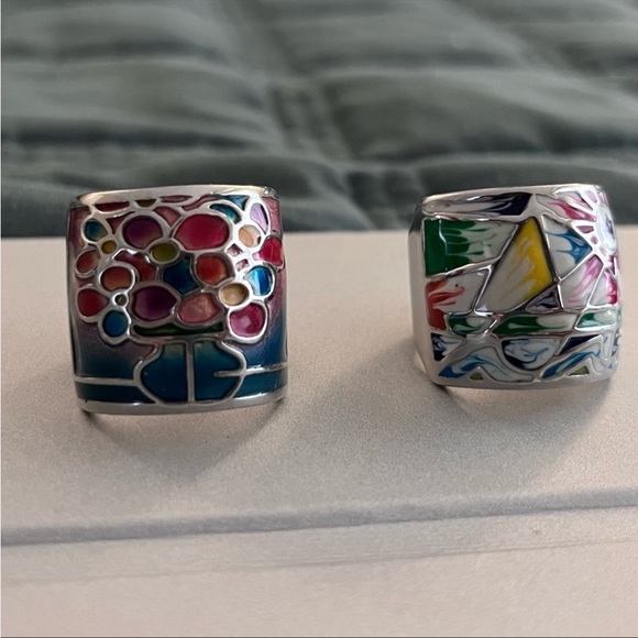 Stainless Steel Mosaic Rings - Picture 3 of 4